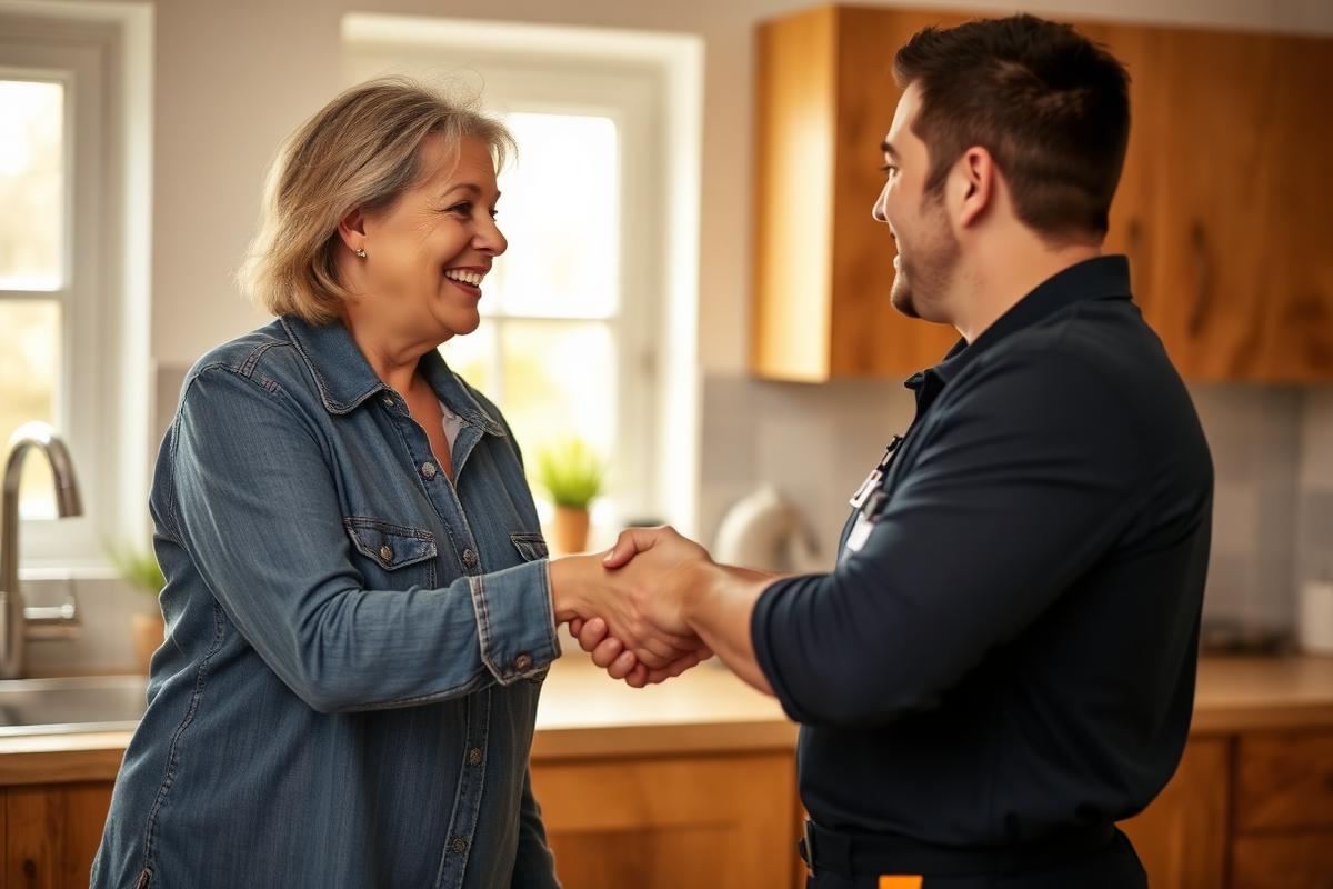 Happy Victoria, TX homeowner after plumbing repair